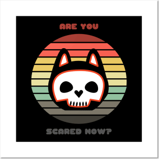 Sunset Cat / Are You Scared Now? Posters and Art